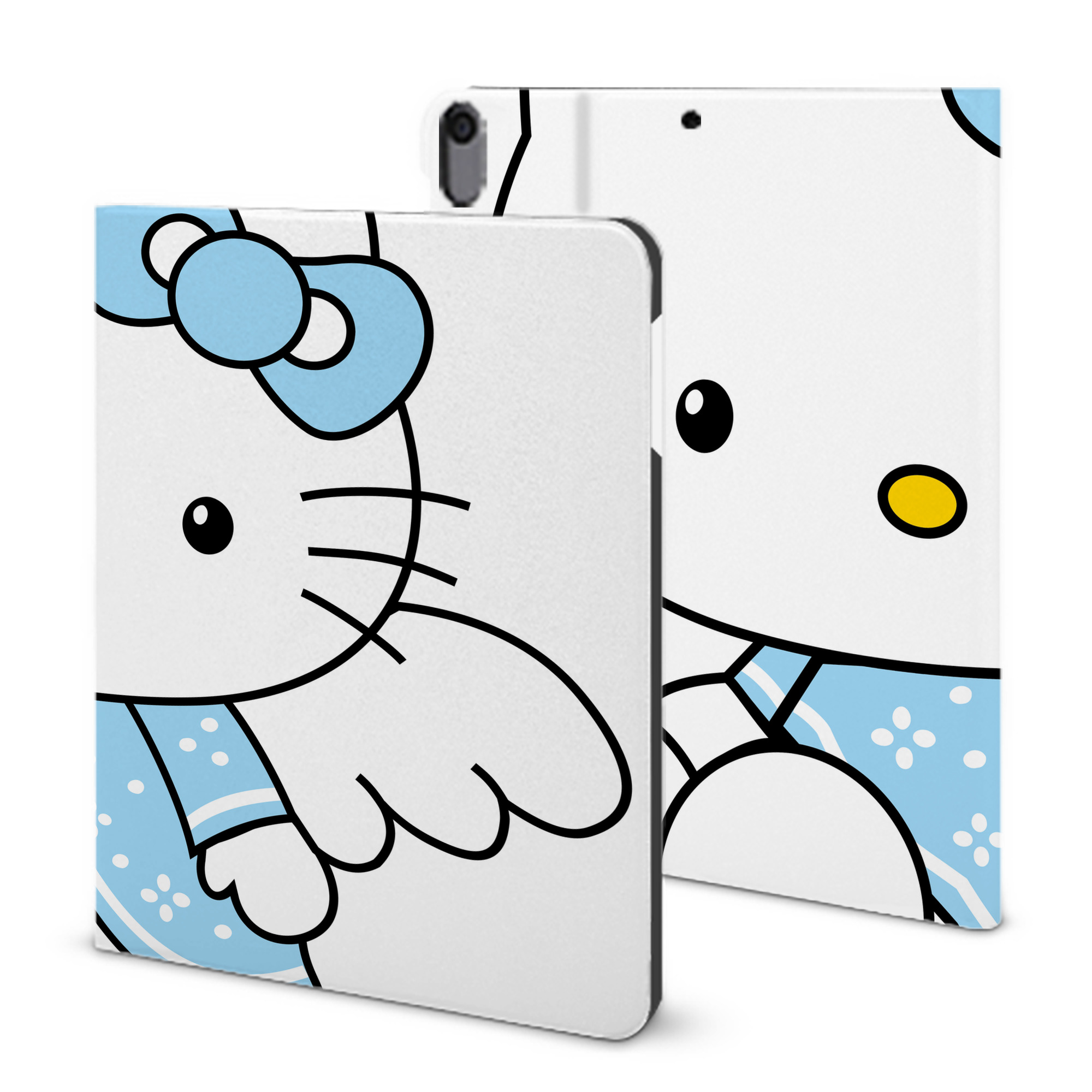 （画像用） Hello Kitty ハローキティ IPad ケース ブック型 PUレザー TPU 耐衝撃 軽量 薄型 ペン収納なし 全面保護 IPad 各モデル対応